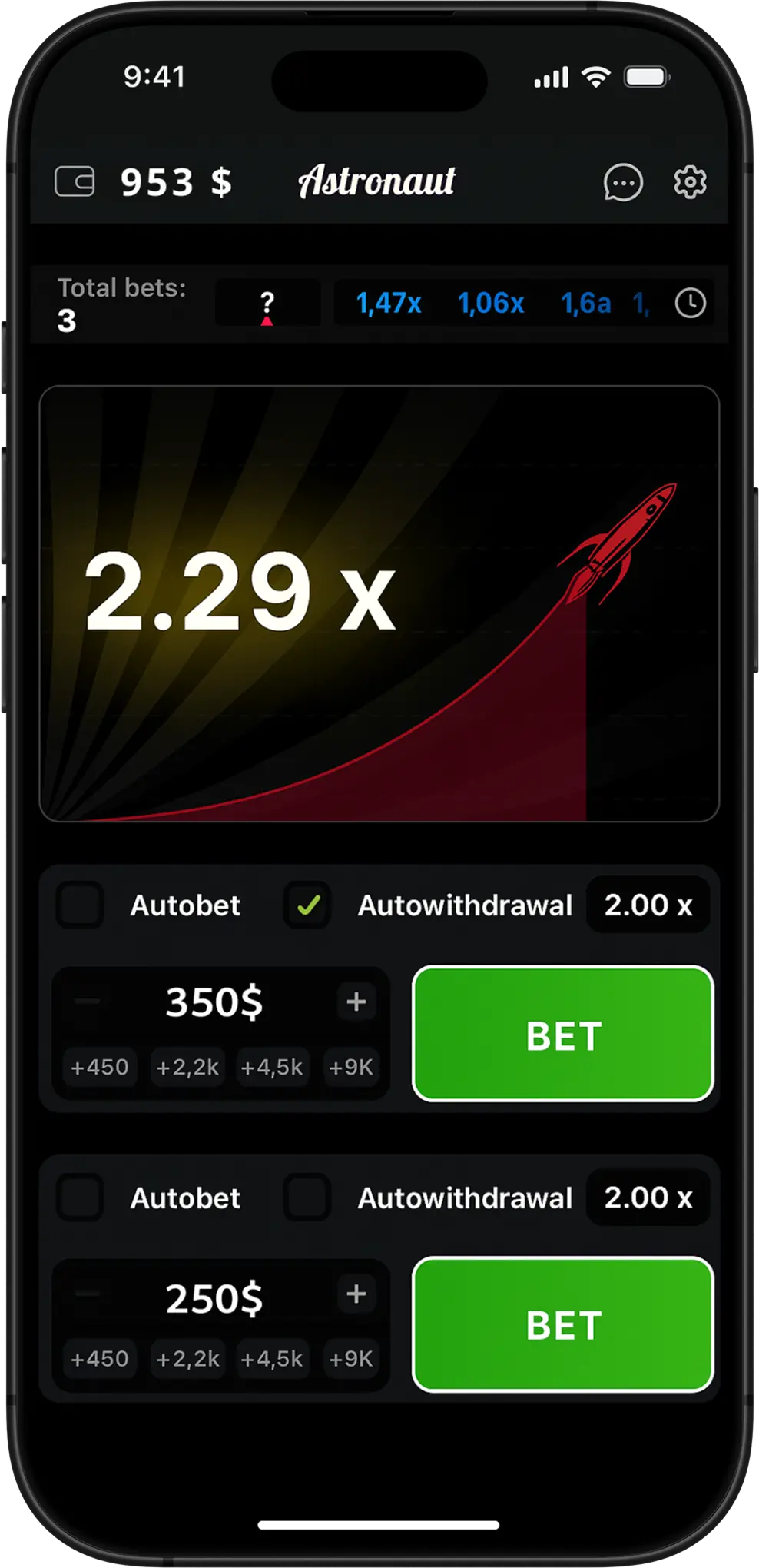 Astronaut Crash Game Win